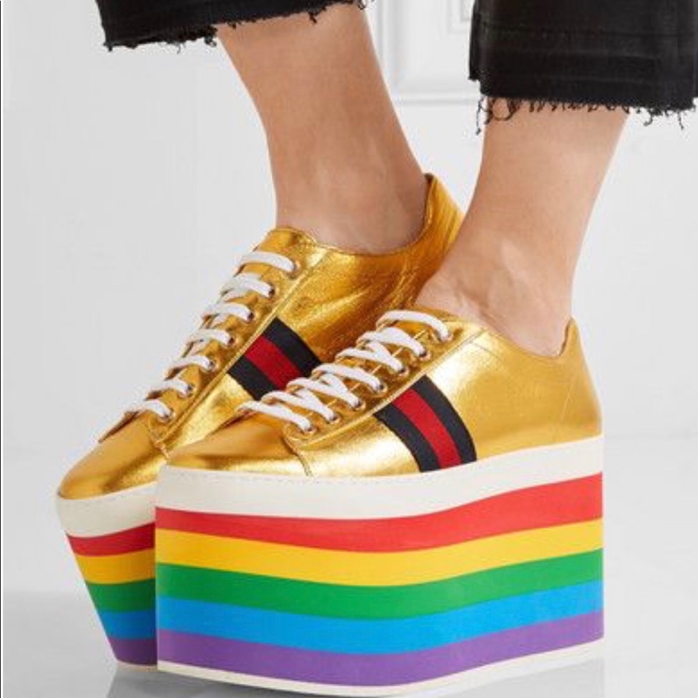 Gucci Metallic Platforms - Sz 7